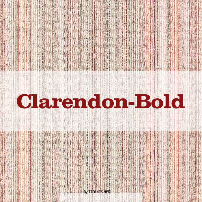 Clarendon-Bold example
