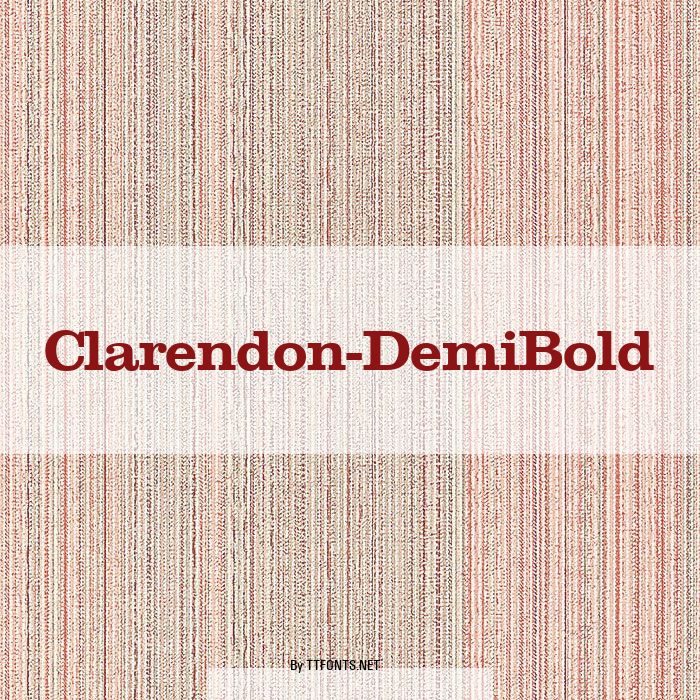 Clarendon-DemiBold example