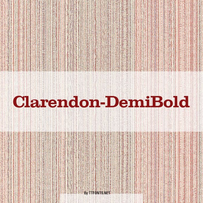 Clarendon-DemiBold example