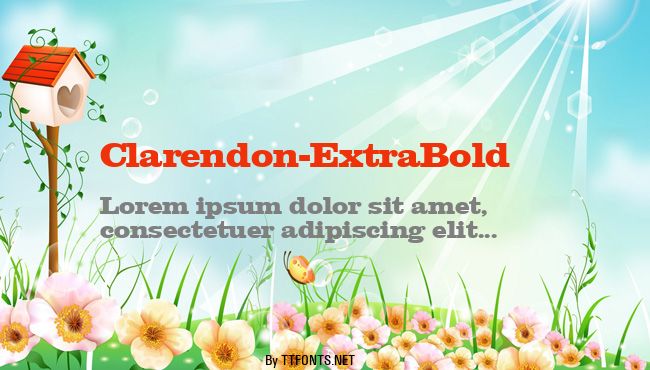 Clarendon-ExtraBold example