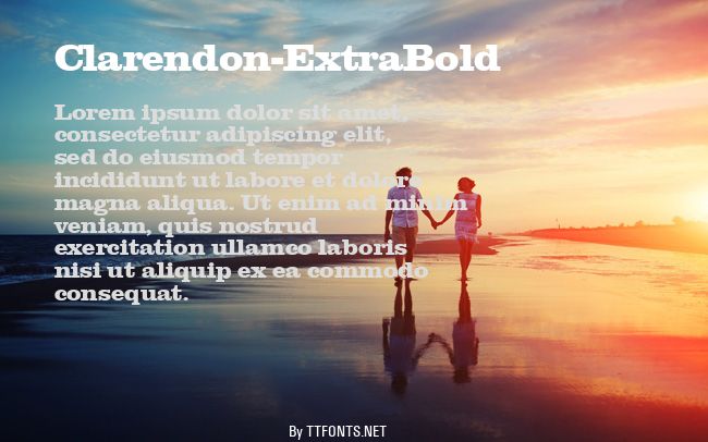 Clarendon-ExtraBold example