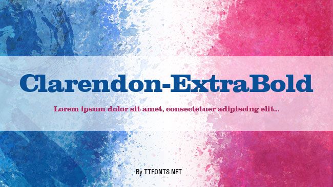 Clarendon-ExtraBold example