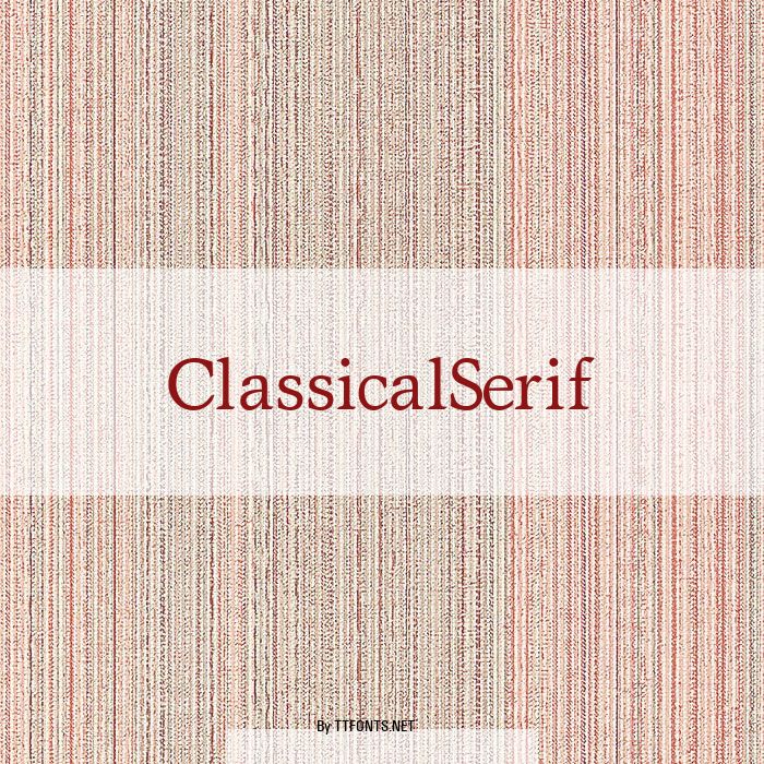 ClassicalSerif example