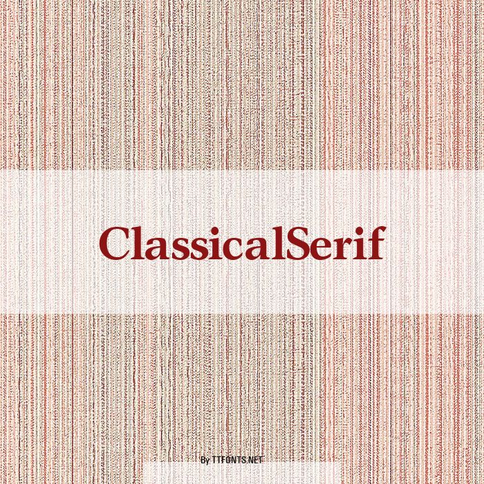 ClassicalSerif example