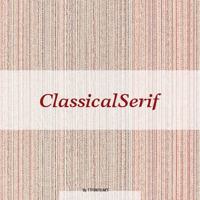 ClassicalSerif example