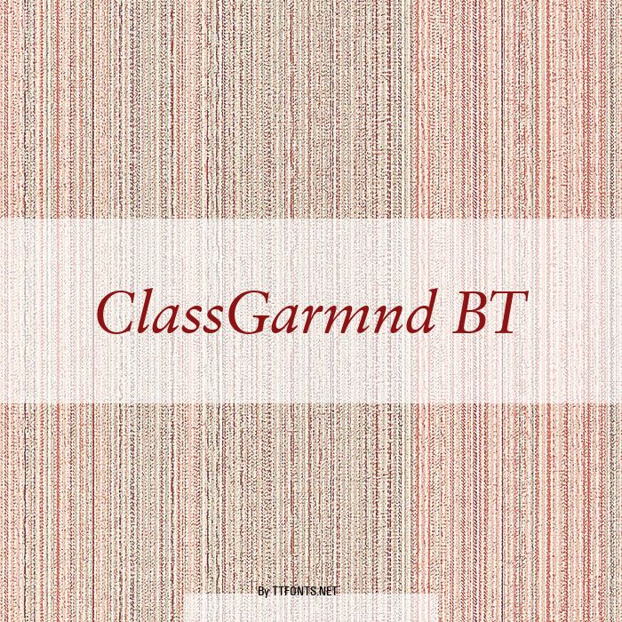 ClassGarmnd BT example