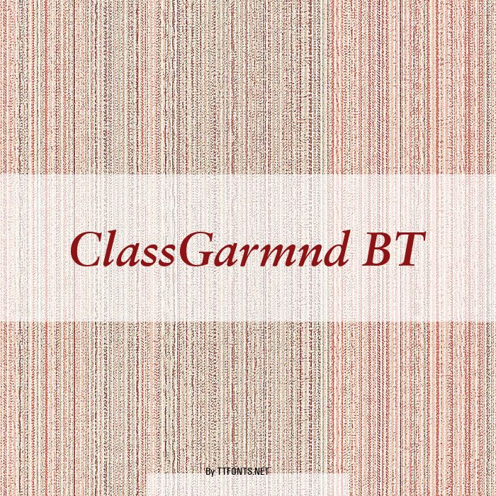 ClassGarmnd BT example