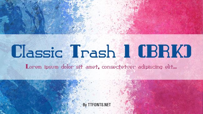 Classic Trash 1 (BRK) example