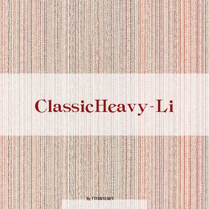ClassicHeavy-Li example