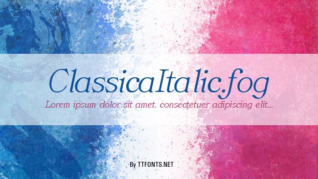 ClassicaItalic.fog example