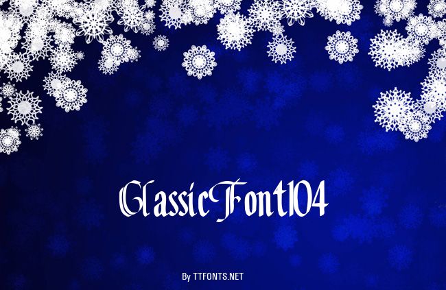 ClassicFont104 example