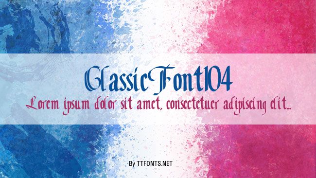 ClassicFont104 example