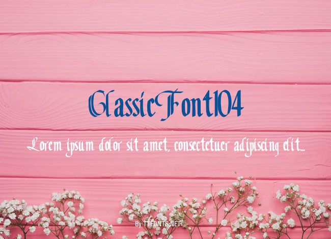 ClassicFont104 example