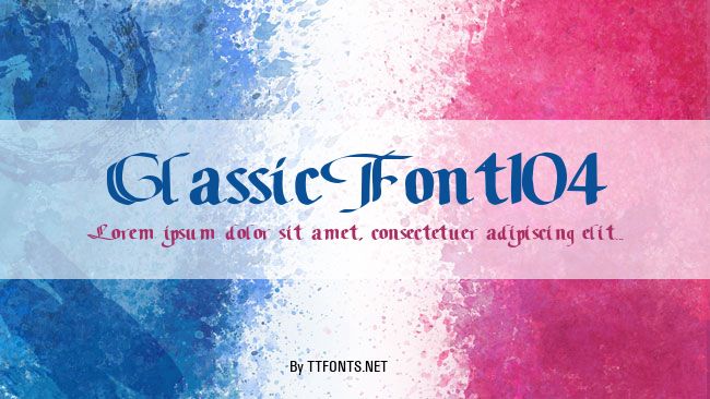 ClassicFont104 example