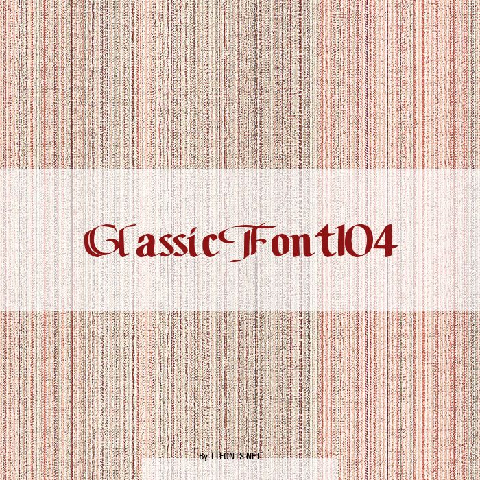 ClassicFont104 example