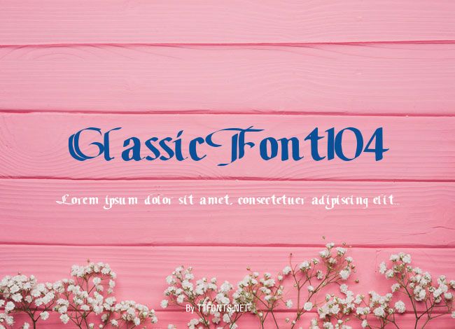 ClassicFont104 example