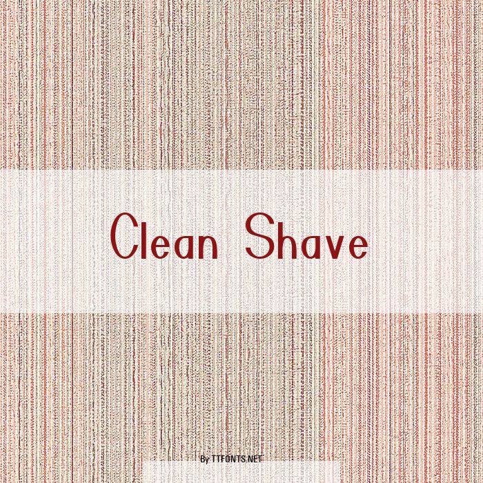 Clean Shave example