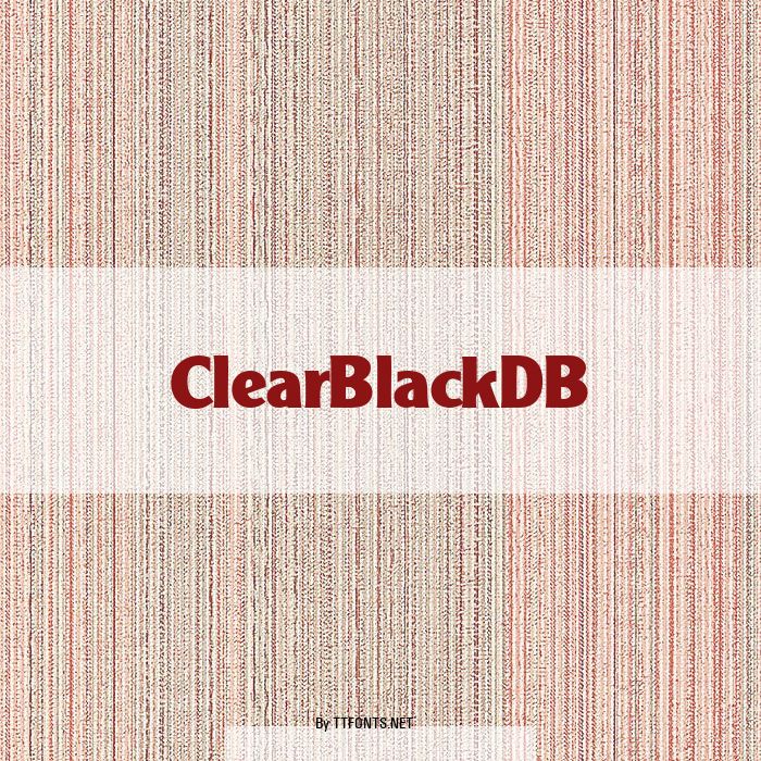 ClearBlackDB example