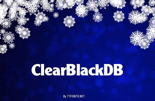 ClearBlackDB example