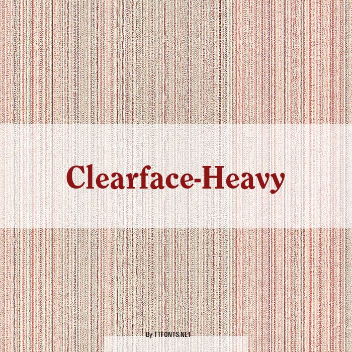 Clearface-Heavy example