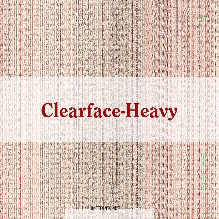 Clearface-Heavy example