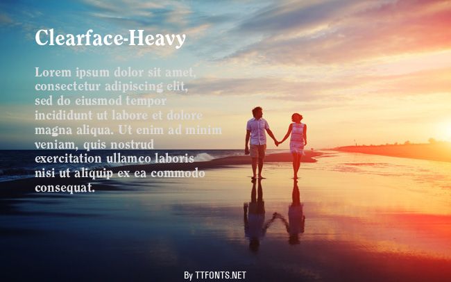 Clearface-Heavy example