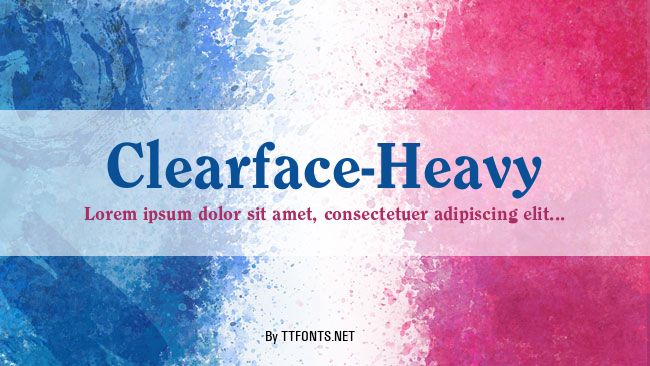 Clearface-Heavy example