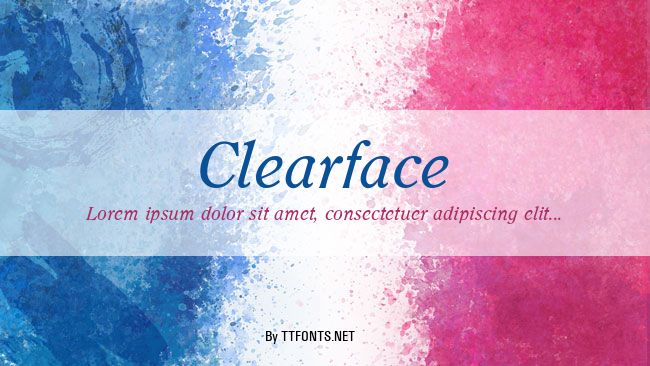 Clearface example