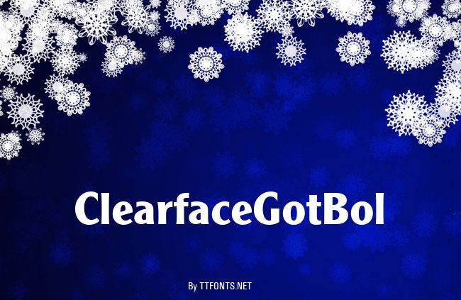 ClearfaceGotBol example