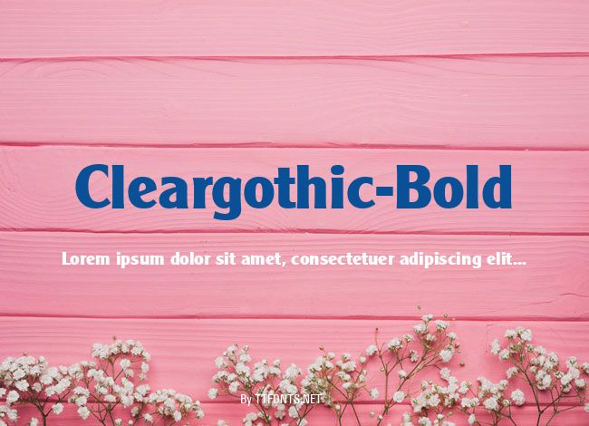 Cleargothic-Bold example