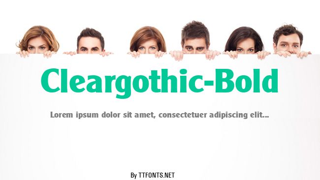 Cleargothic-Bold example
