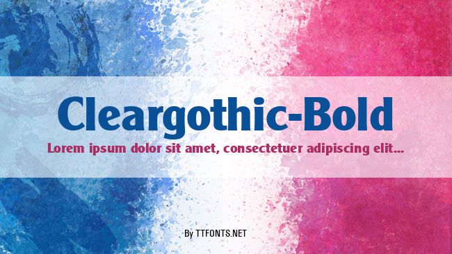 Cleargothic-Bold example