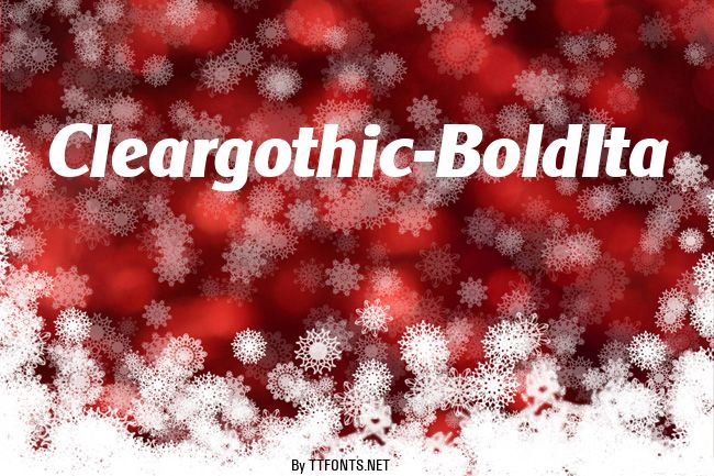 Cleargothic-BoldIta example