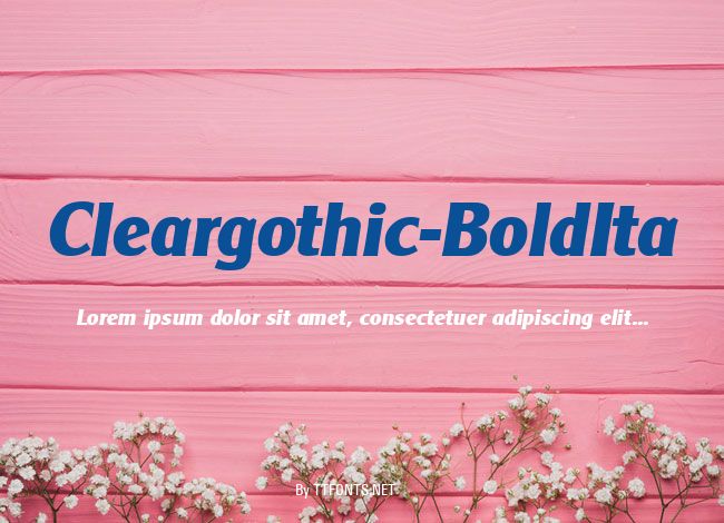 Cleargothic-BoldIta example