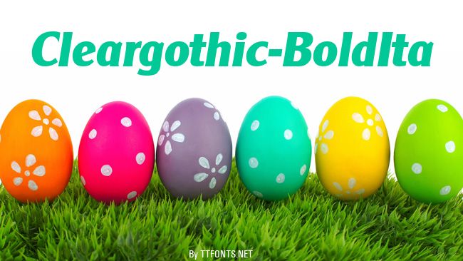Cleargothic-BoldIta example