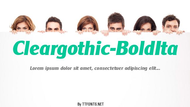 Cleargothic-BoldIta example