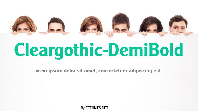 Cleargothic-DemiBold example
