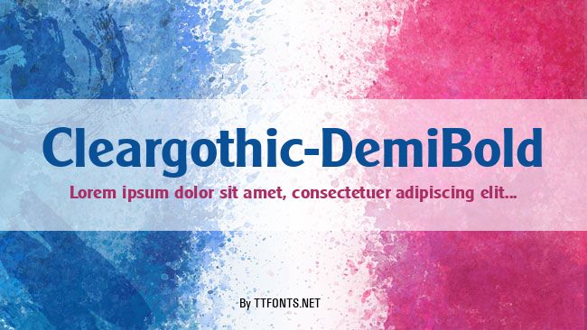 Cleargothic-DemiBold example