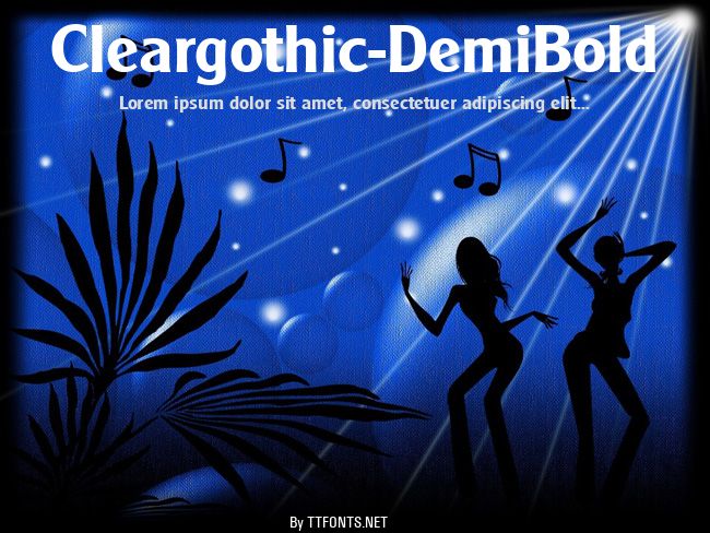 Cleargothic-DemiBold example