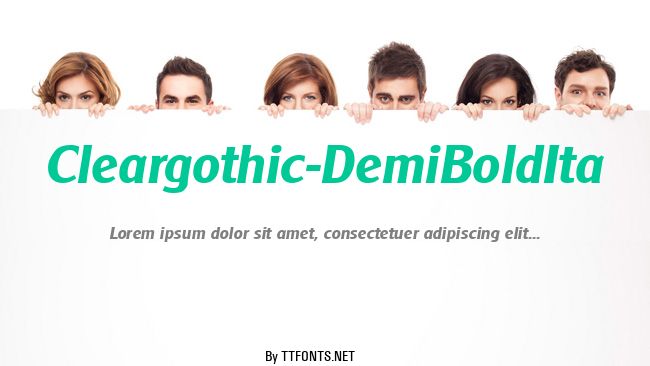 Cleargothic-DemiBoldIta example