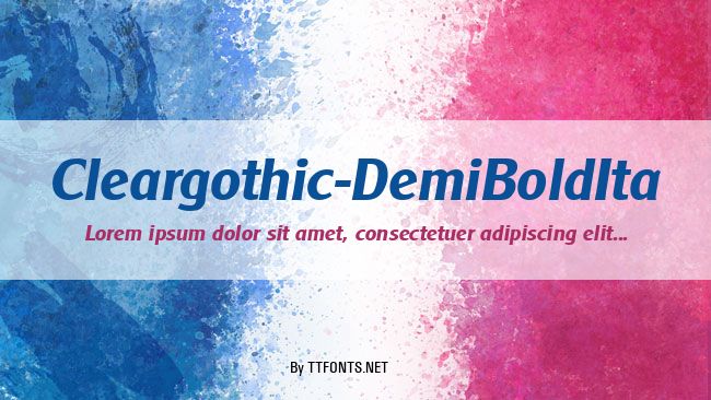 Cleargothic-DemiBoldIta example
