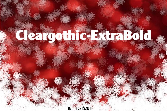 Cleargothic-ExtraBold example
