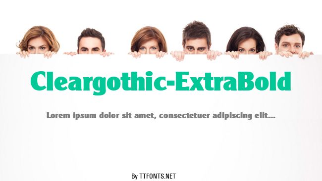 Cleargothic-ExtraBold example
