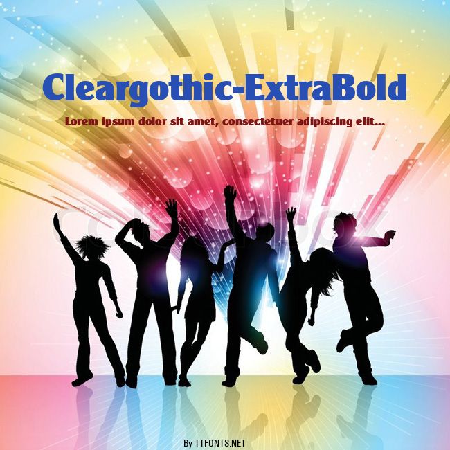 Cleargothic-ExtraBold example