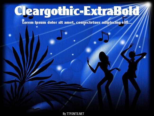Cleargothic-ExtraBold example
