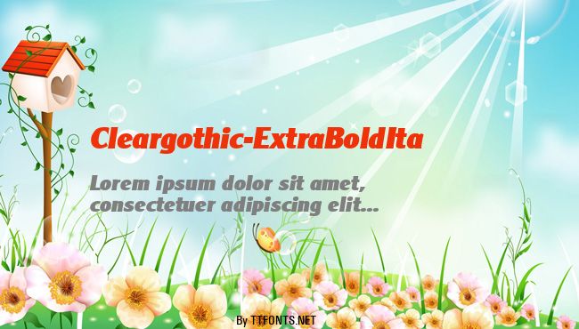 Cleargothic-ExtraBoldIta example