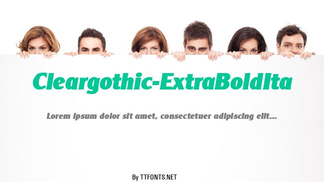 Cleargothic-ExtraBoldIta example