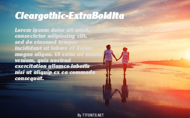 Cleargothic-ExtraBoldIta example