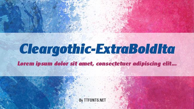 Cleargothic-ExtraBoldIta example