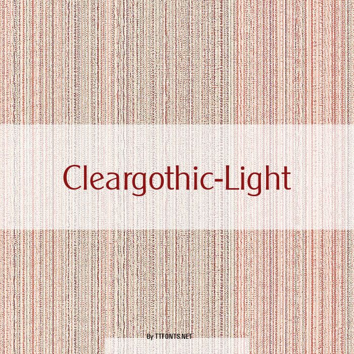Cleargothic-Light example